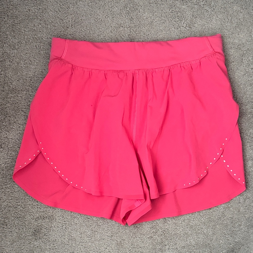 Lululemon Fast and Free Shorts size 6 hot pink